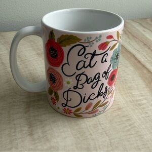 Floral Mug with Rude Text